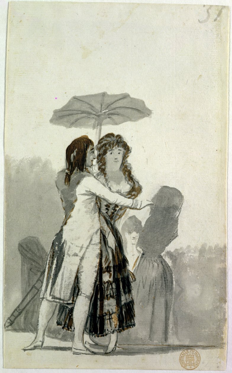 Par, com, um, parasol de Francisco de Goya
