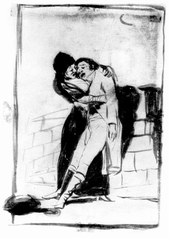 Desenho preparatório de Francisco de Goya