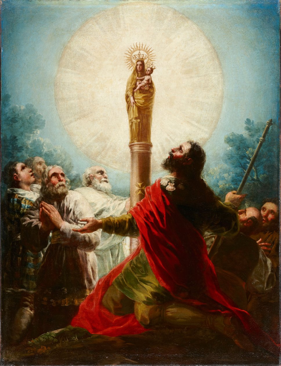 O apóstolo Tiago e seus discípulos adoram a Virgem do Pilar de Francisco de Goya