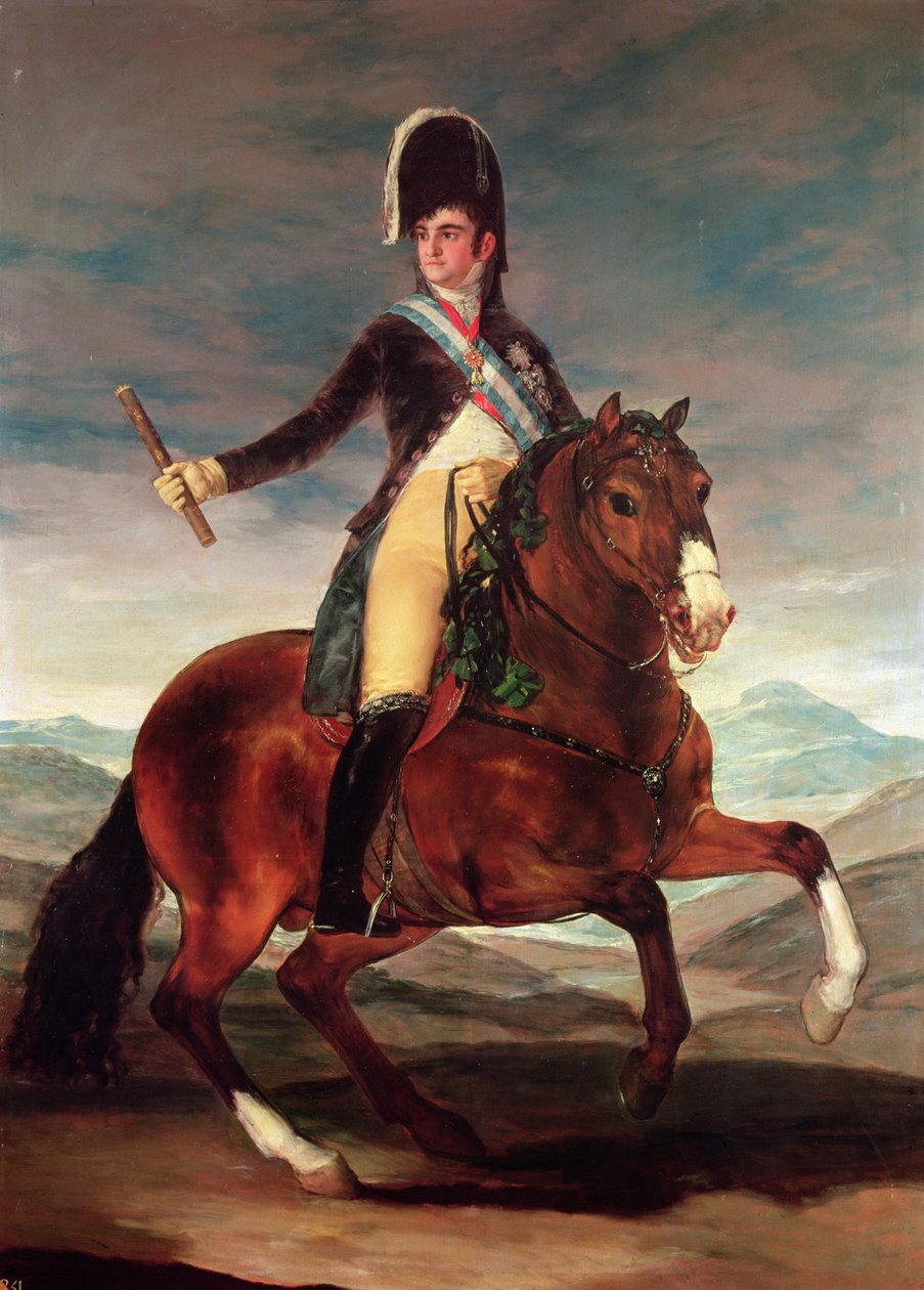 Retratos equestres de Ferdinand VII, 1808 de Francisco de Goya