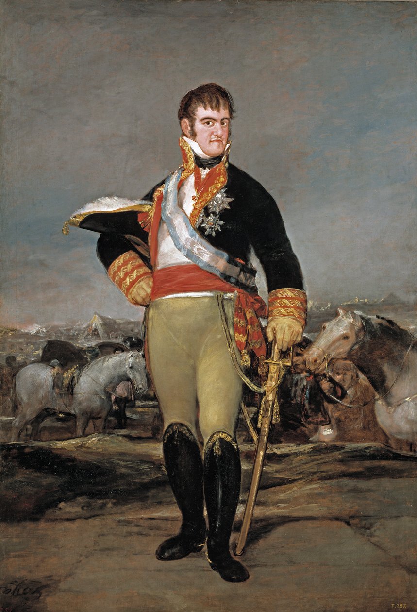 Ferdinand VII no acampamento de Francisco de Goya