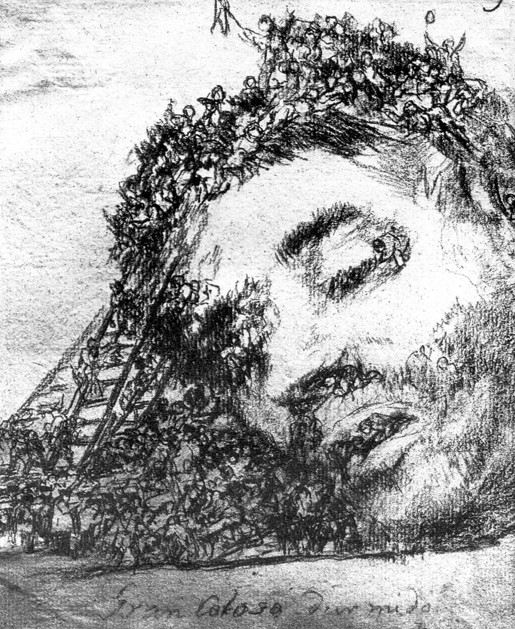 Grande colosso adormecido de Francisco de Goya