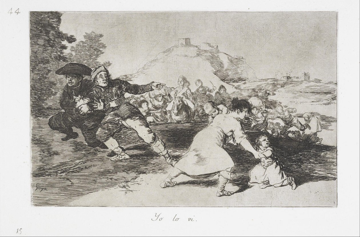 Eu vi (da que eu vi) da série Os Desastres da Guerra (Os Desastres da Guerra) de Francisco de Goya