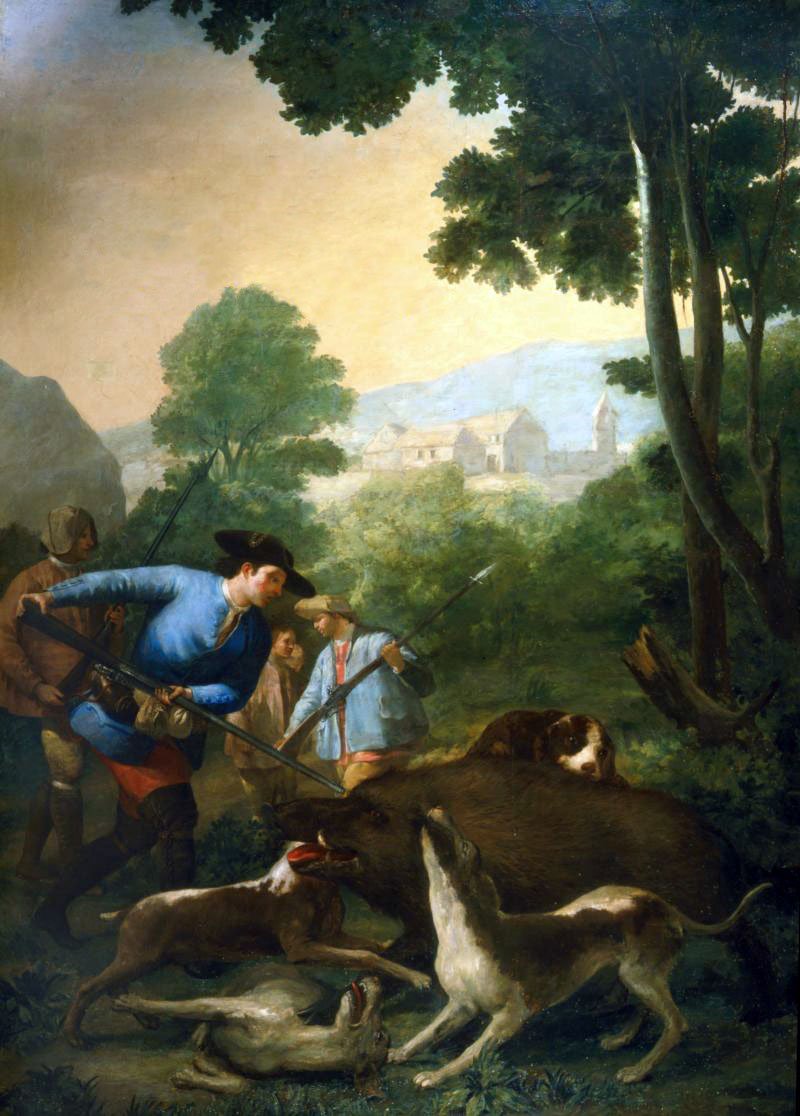 A caça ao javali de Francisco de Goya