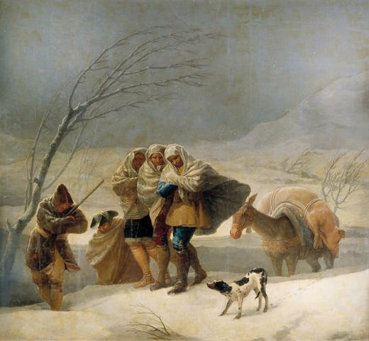 A queda de neve de Francisco de Goya
