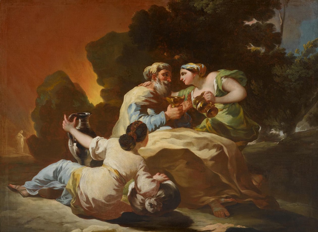 Lot e suas filhas de Francisco de Goya