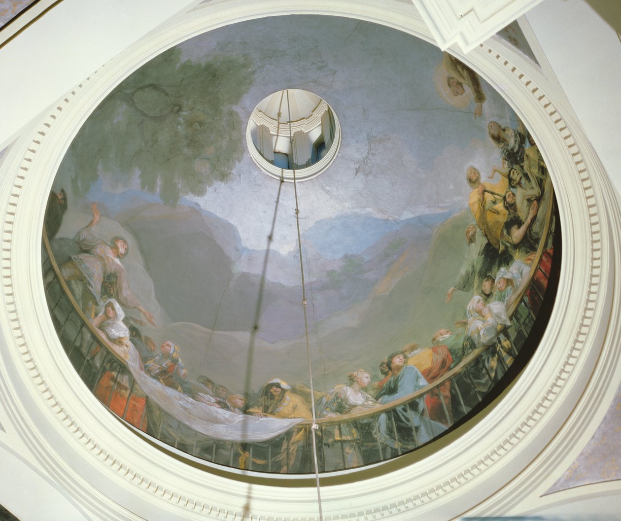 Visão geral da cúpula mostrando Santo Antônio, 1798 de Francisco de Goya