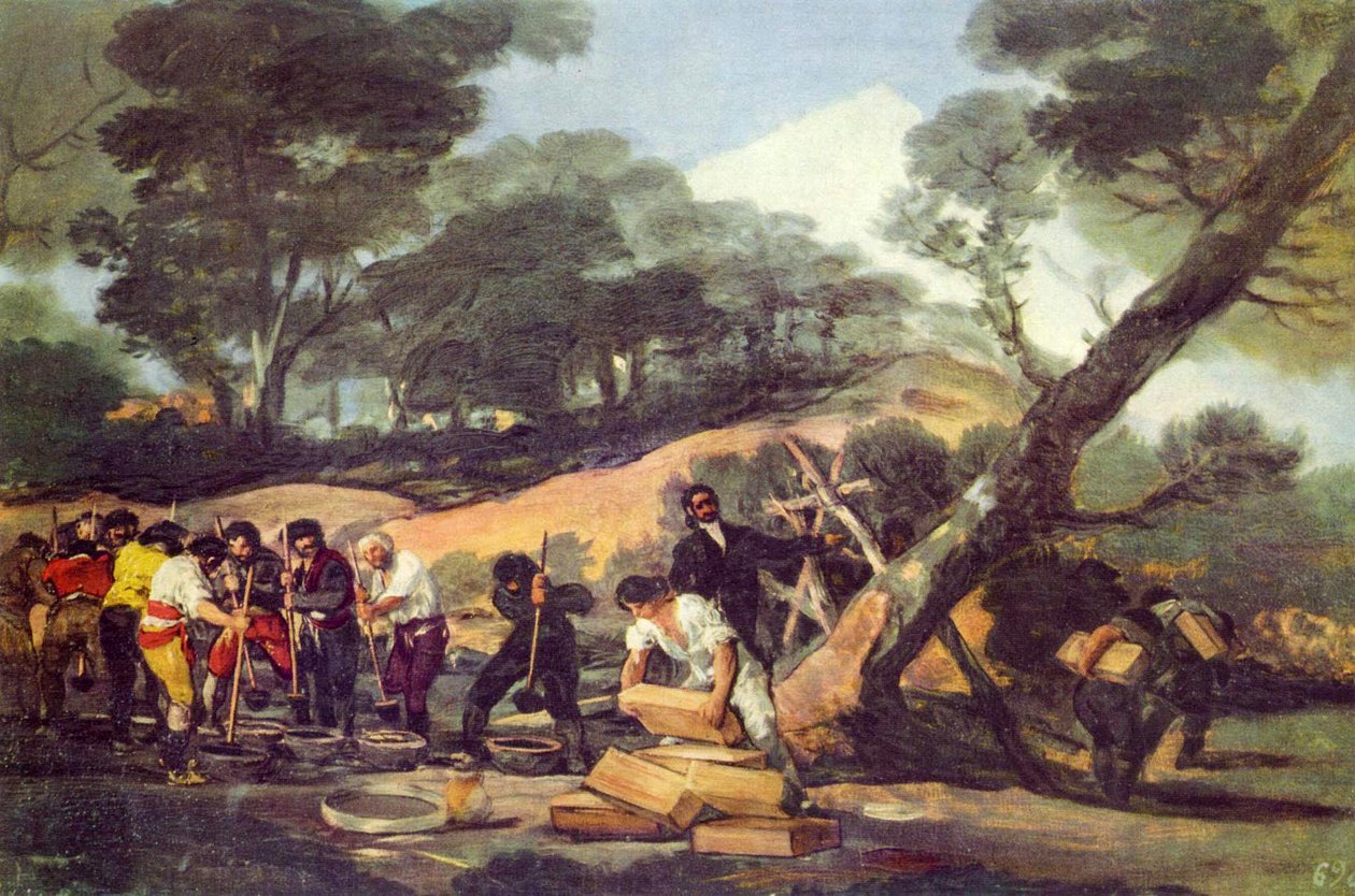Produção de pó na Sierra de Tardienta de Francisco de Goya