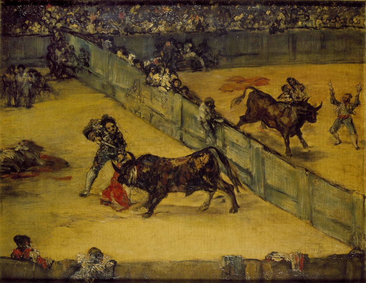 Cena em uma tourada: o anel dividido, do século 18 de Francisco de Goya