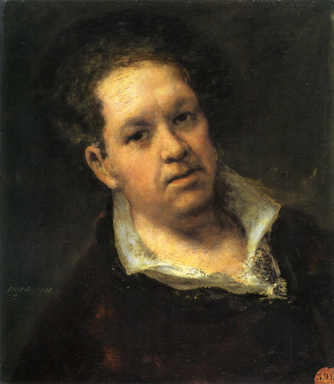 Auto-retrato aos 69 anos de Francisco de Goya