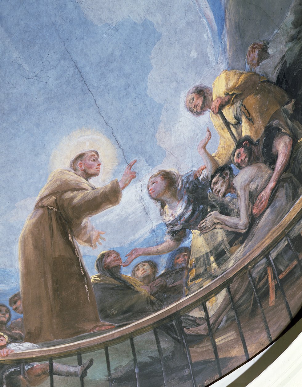 Pregação de Santo Antônio, detalhe do milagre de Santo Antônio de Pádua, da cúpula, 1798 de Francisco de Goya