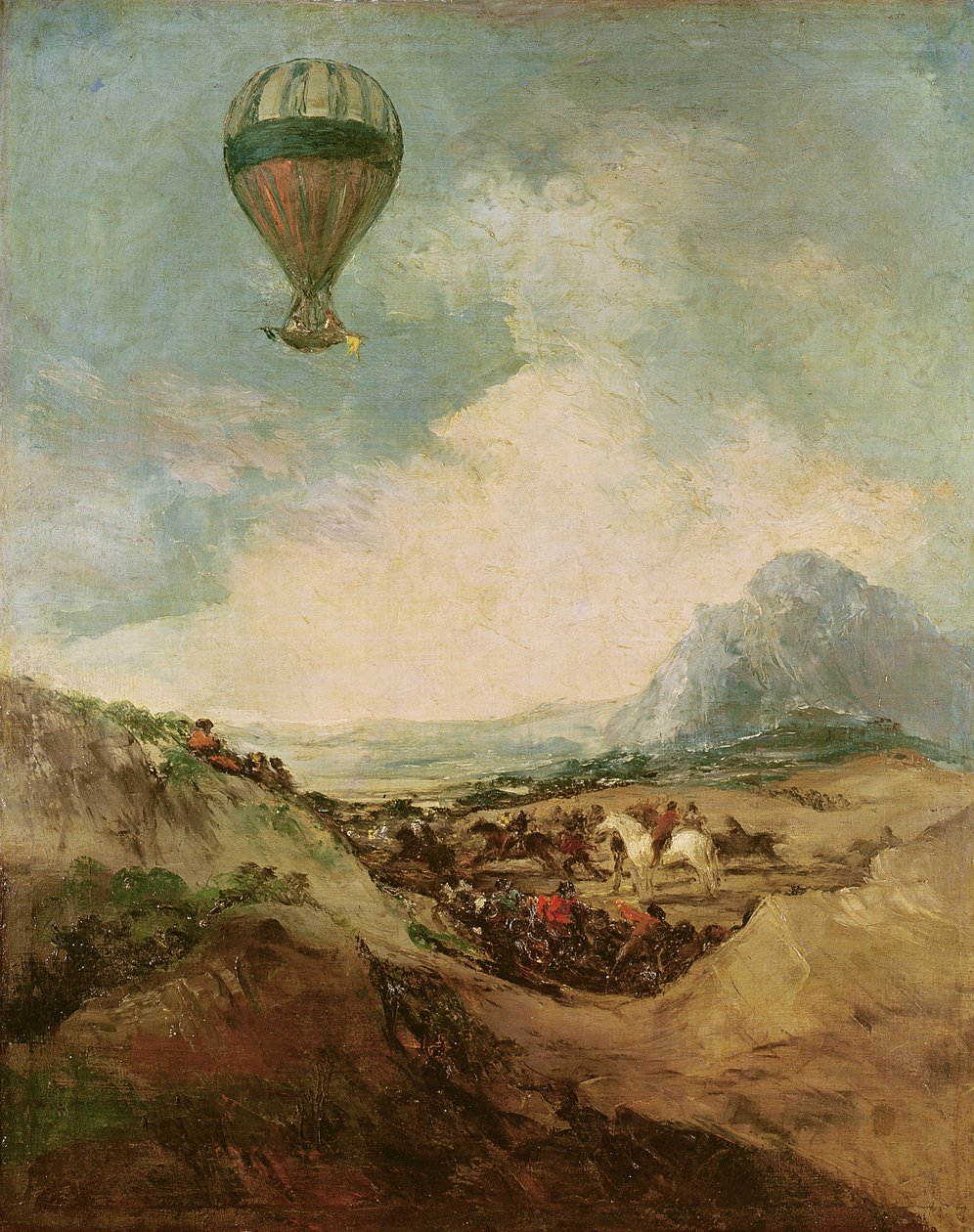 O Balão ou, A Ascensão do Montgolfier de Francisco de Goya