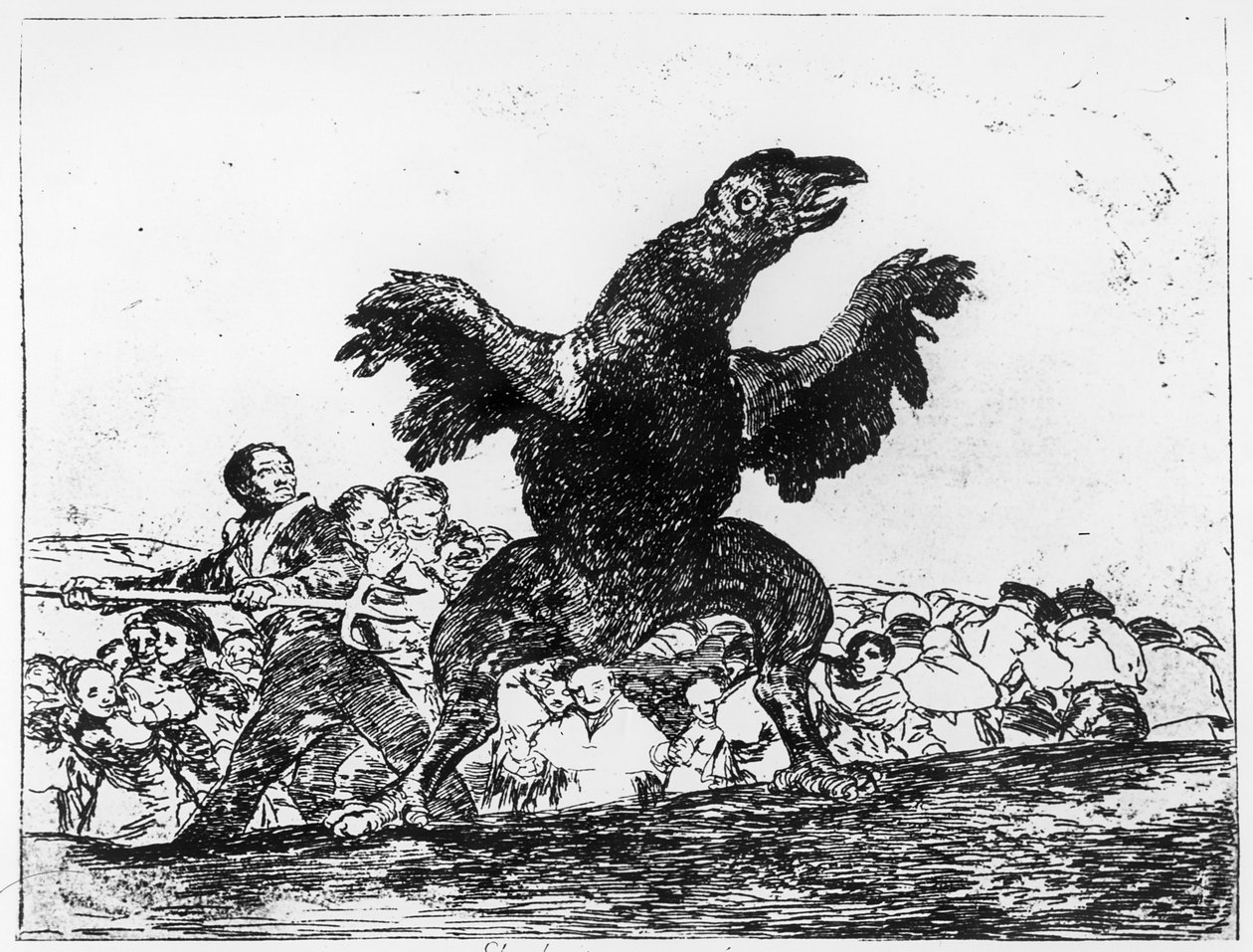 O Abutre Carnívoro, placa 76 de &39;Os Desastres da Guerra&39;, 1812-20 de Francisco de Goya