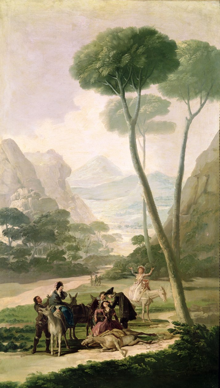 A queda ou o acidente, 1787 de Francisco de Goya
