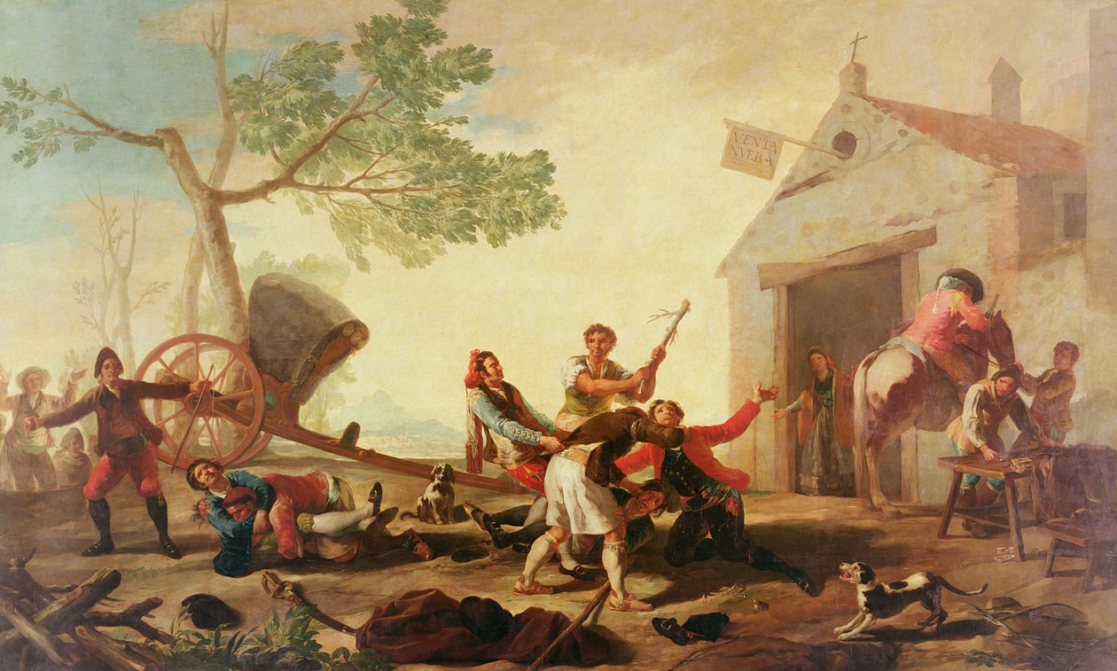 A luta no Venta Nueva, 1777 de Francisco de Goya