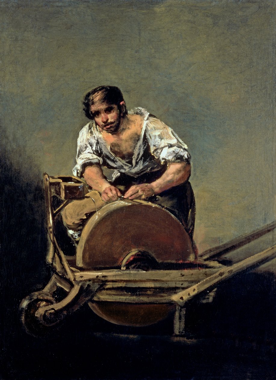 O moedor de facas, c.1808-12 de Francisco de Goya
