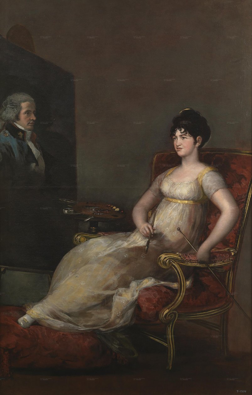 A marquesa de Villafranca Pintando seu marido de Francisco de Goya