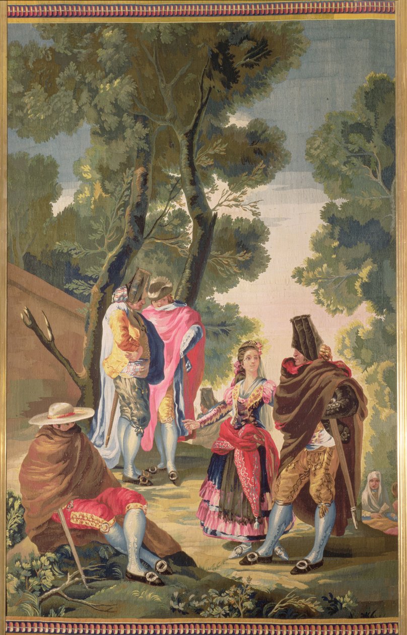 A Mulher Bonita e os Homens Mascarados (A Estrada da Andaluzia) de Francisco de Goya