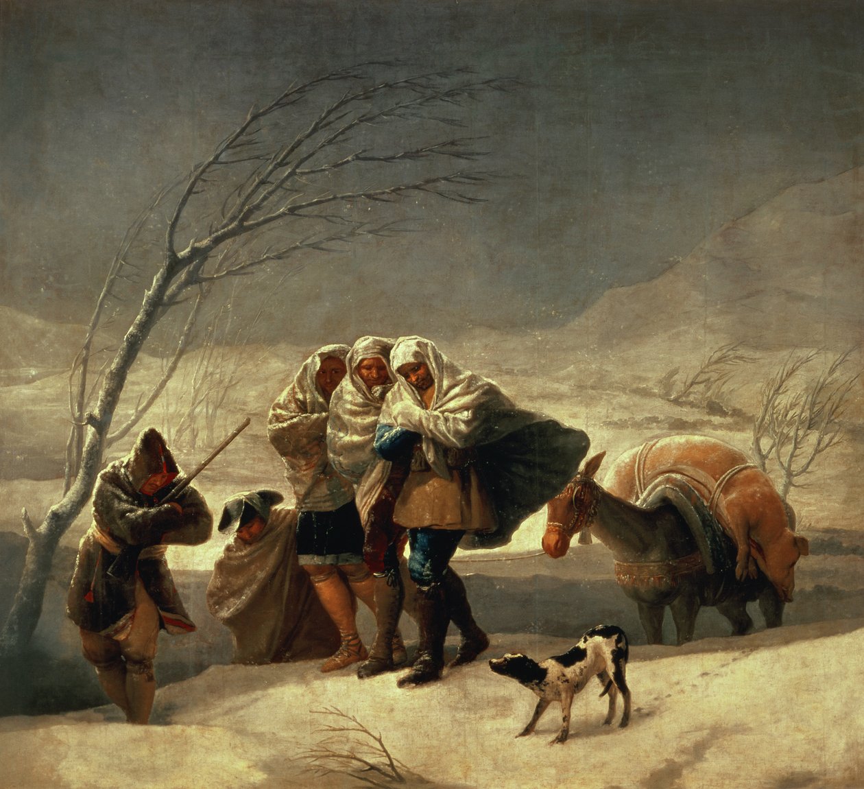 A tempestade de neve, 1786-87 de Francisco de Goya
