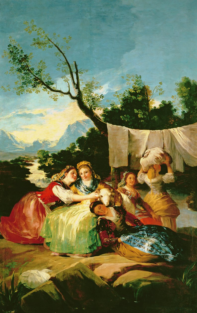 As lavadeiras, antes de 1780 de Francisco de Goya