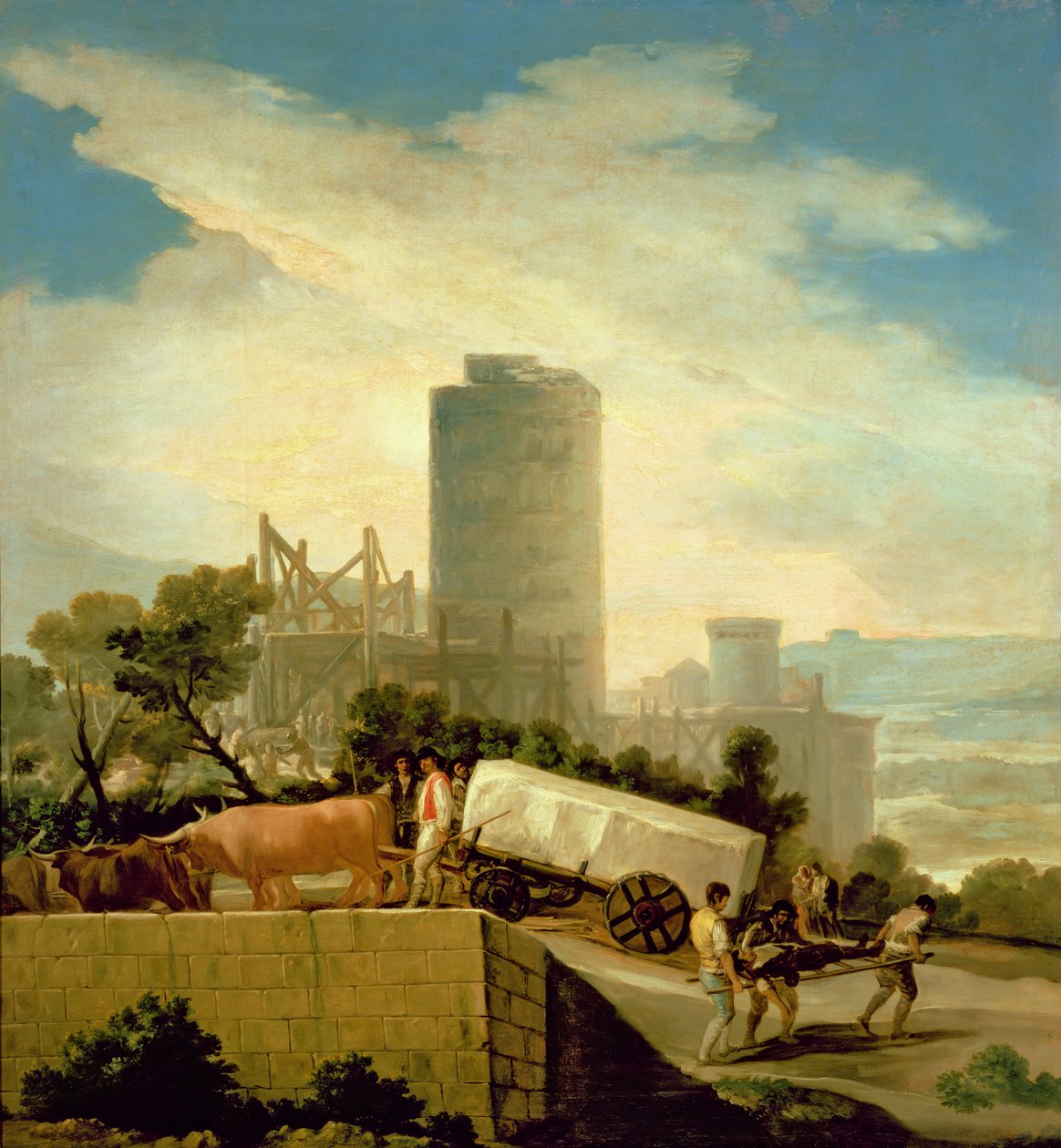 Transportando um bloco de pedra, 1786-87 de Francisco de Goya