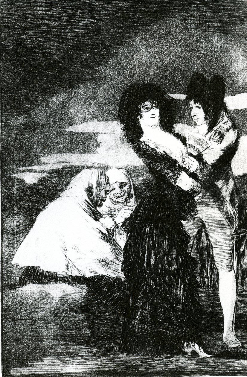 Two of a Kind, prato 5 de &39;Los Caprichos&39;, publicado em 1799 de Francisco de Goya