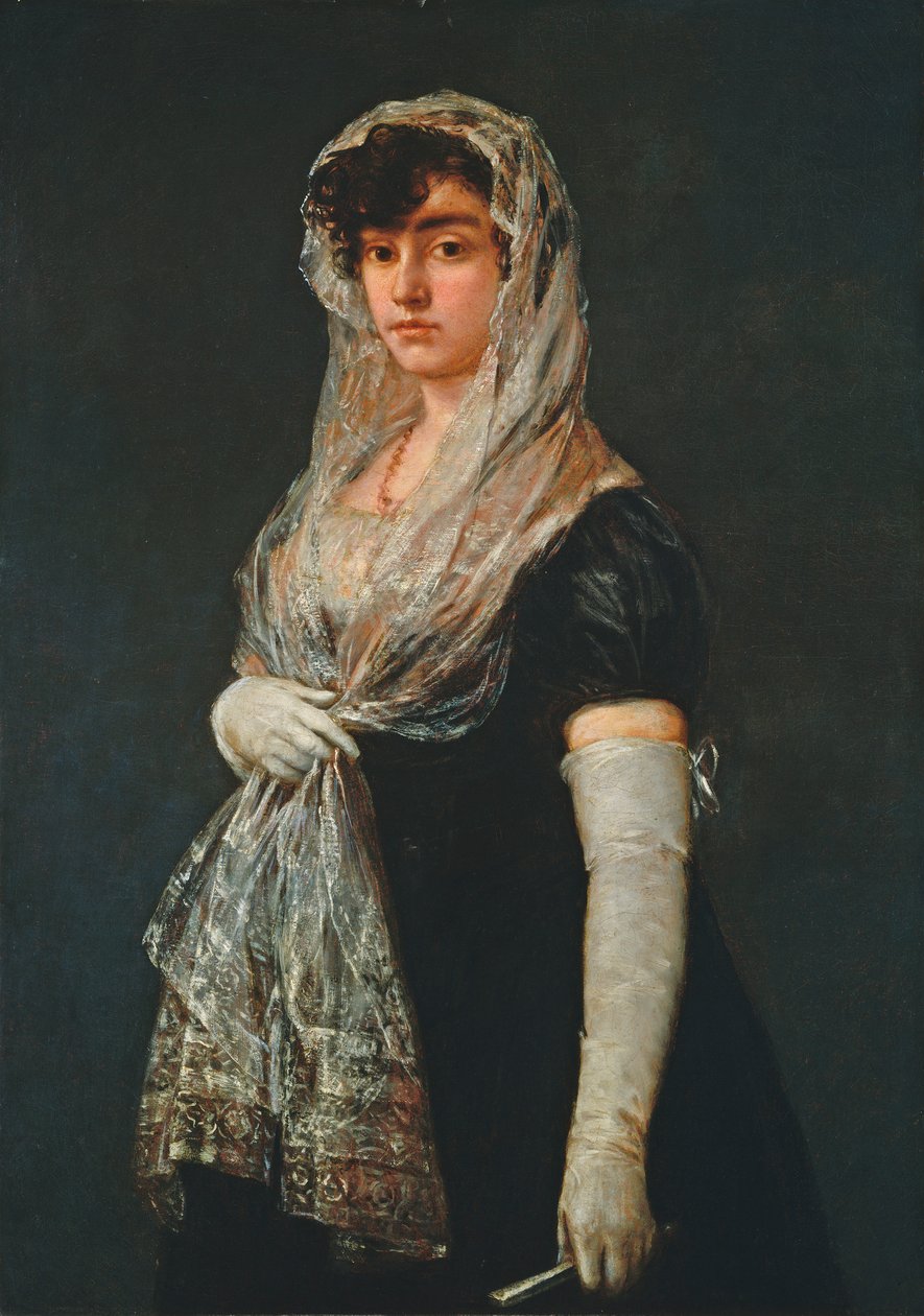 Jovem vestindo uma mantilha e basquina de Francisco de Goya