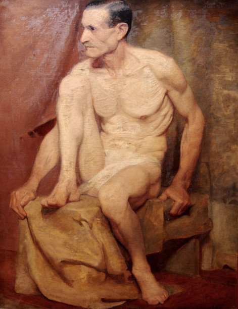  Nu masculino sentadoNude sitting male de Francisco Bayardo