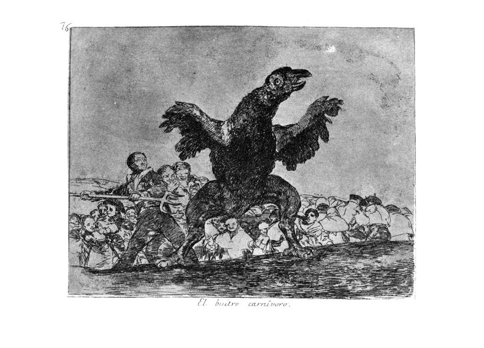 Ilustração 76: El buitre carnivoro (O urubu carnívoro) de Francisco de Goya