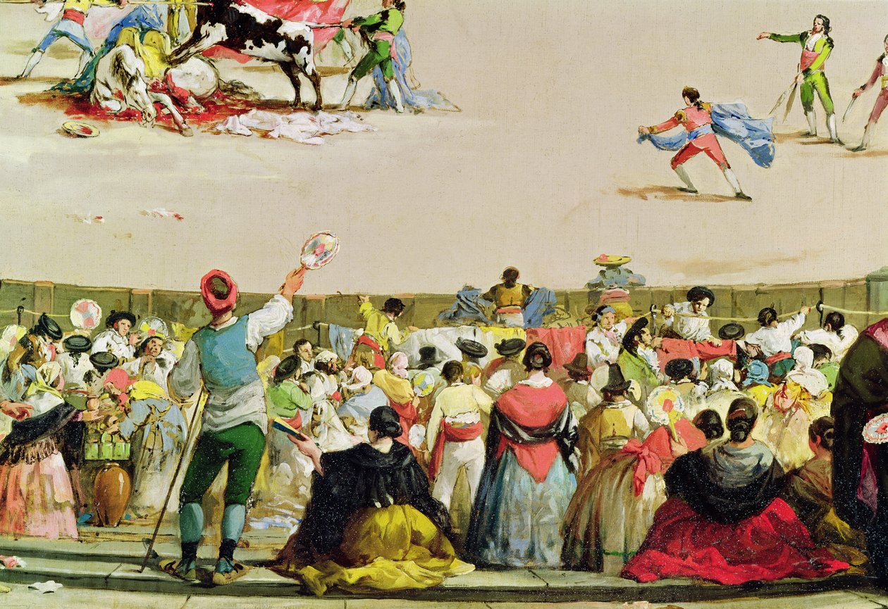 A tourada (detalhe do primeiro plano) de Francisco de Goya