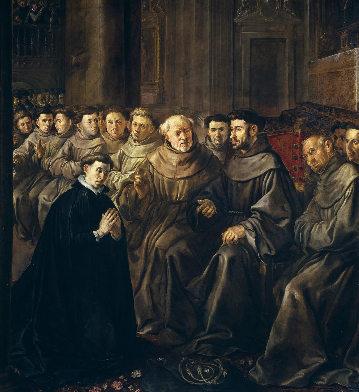 São Boaventura entra na ordem franciscana de Francisco Herrera the Elder