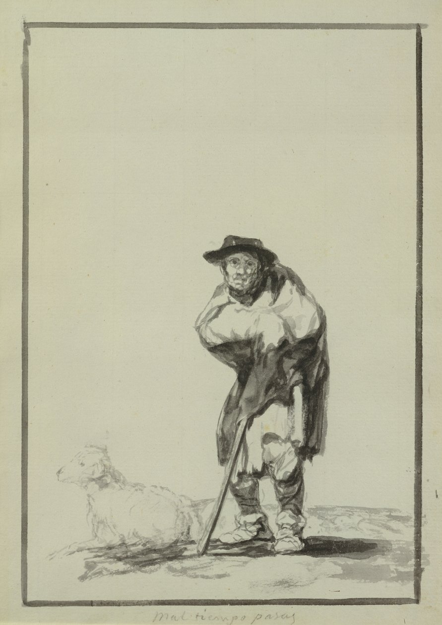 Mau tempo que você gasta (guache) de Francisco de Goya