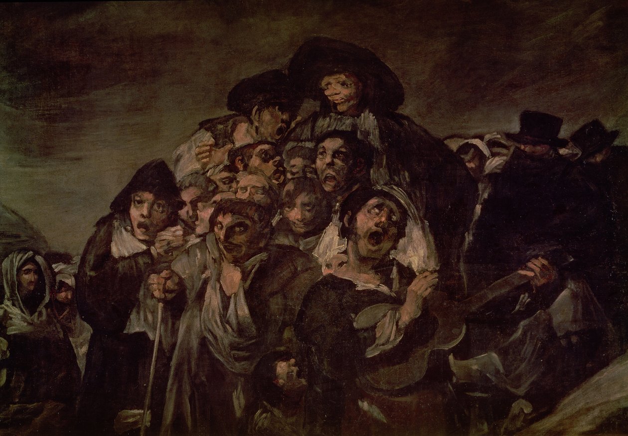 Peregrinação à piscina de San Isidro, detalhe, 1821 (detalhe de 38639) de Francisco de Goya