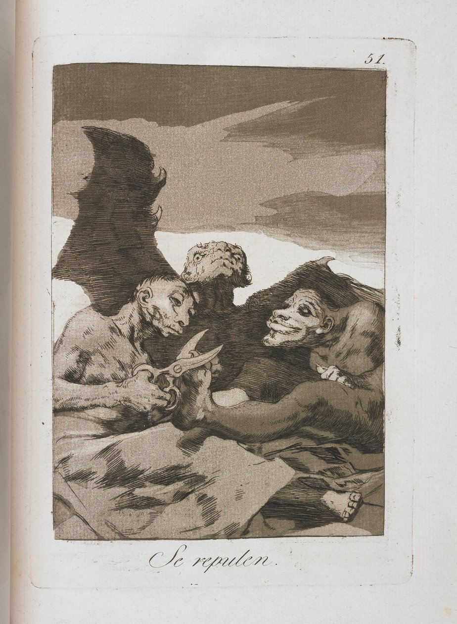 Prato de Los Caprichos, 1797-1798 de Francisco de Goya