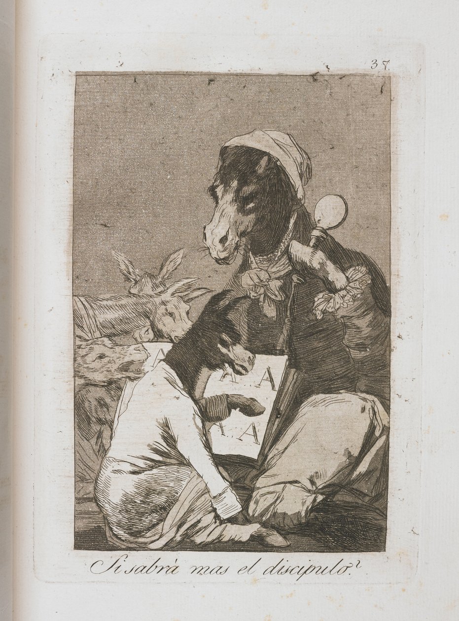Prato de Los Caprichos, 1797-1798 de Francisco de Goya