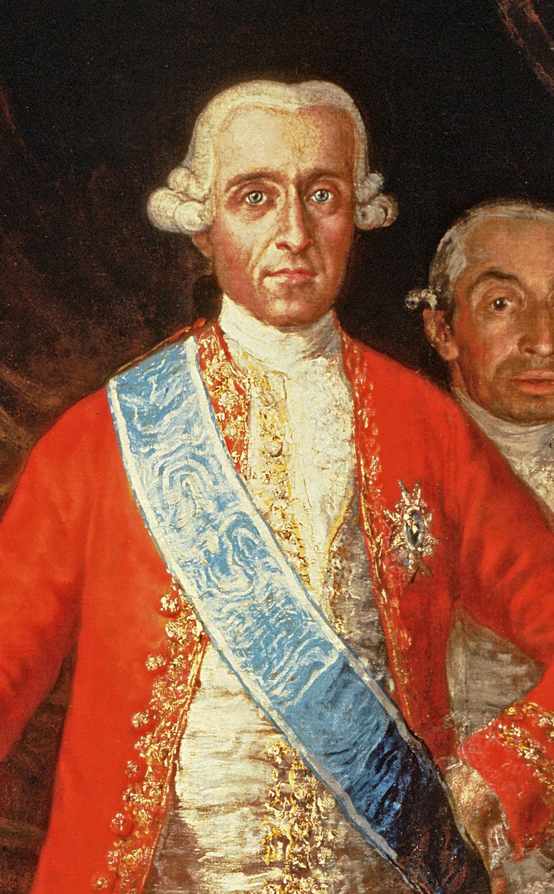 Retrato de Don Jose Monino e Redondo I, conde de Floridablanca, 1783 óleo sobre tela detalhe de 93235 de Francisco de Goya
