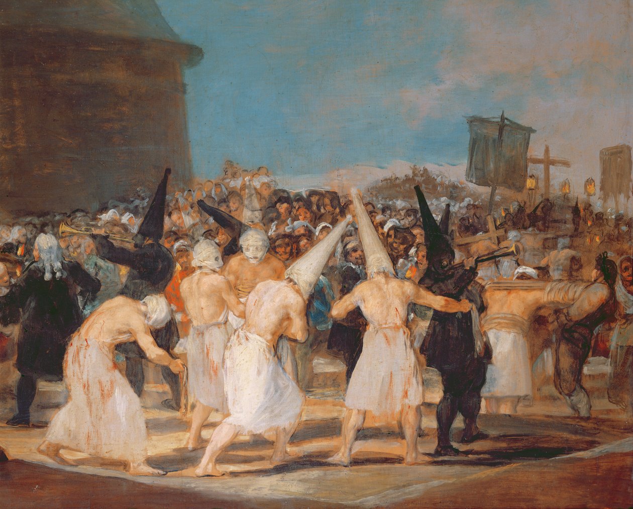 Procissão de flagelantes, 1815-19 óleo sobre tela detalhe de 541 de Francisco de Goya