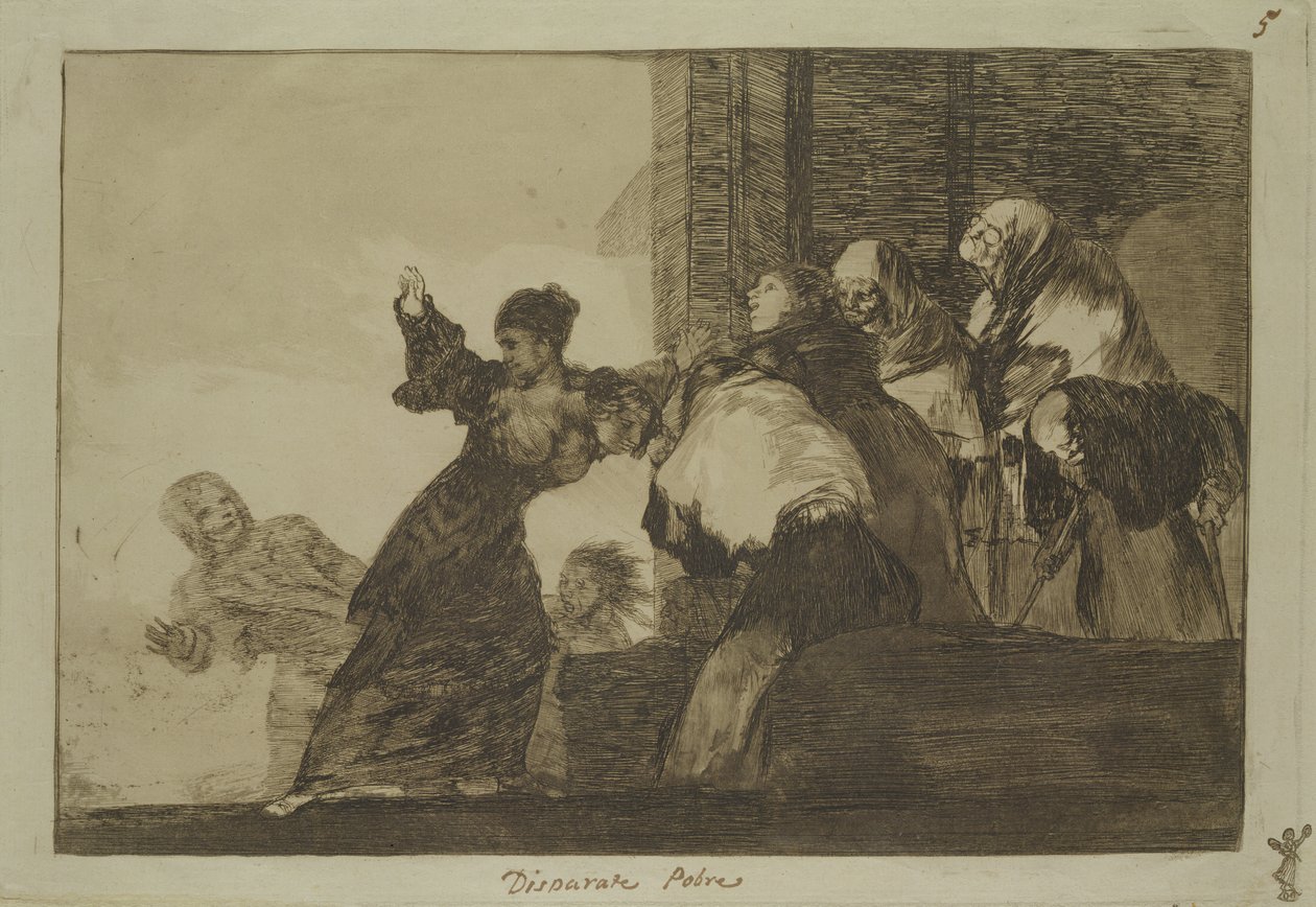 Provérbio 11 da série Follies, c.1815-24 (gravura e aquatinta sobre papel) de Francisco de Goya