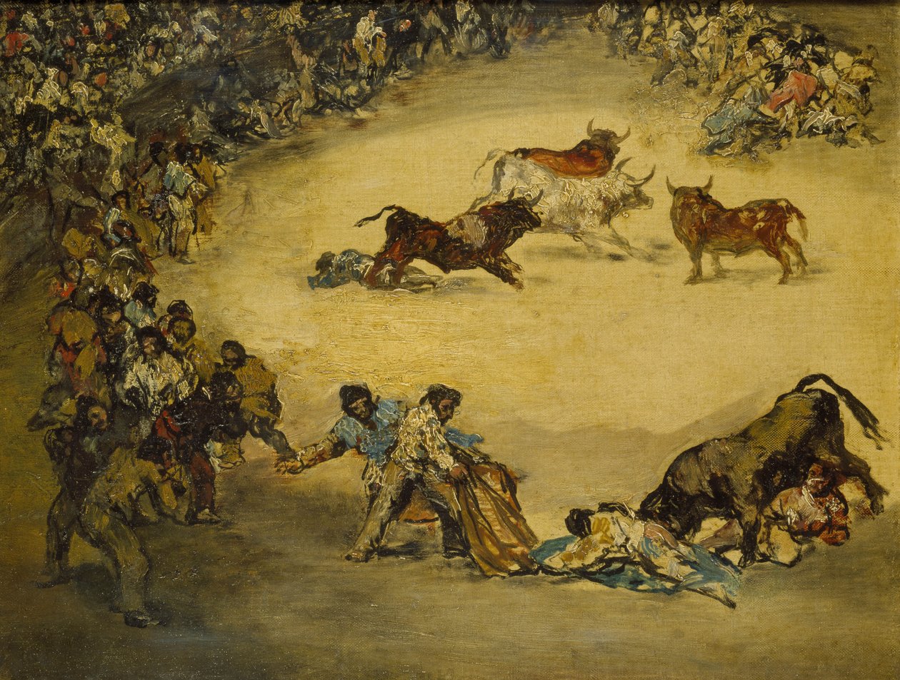 Cena, em, um, tourada :, espanhol, entretenimento, 18º século de Francisco de Goya