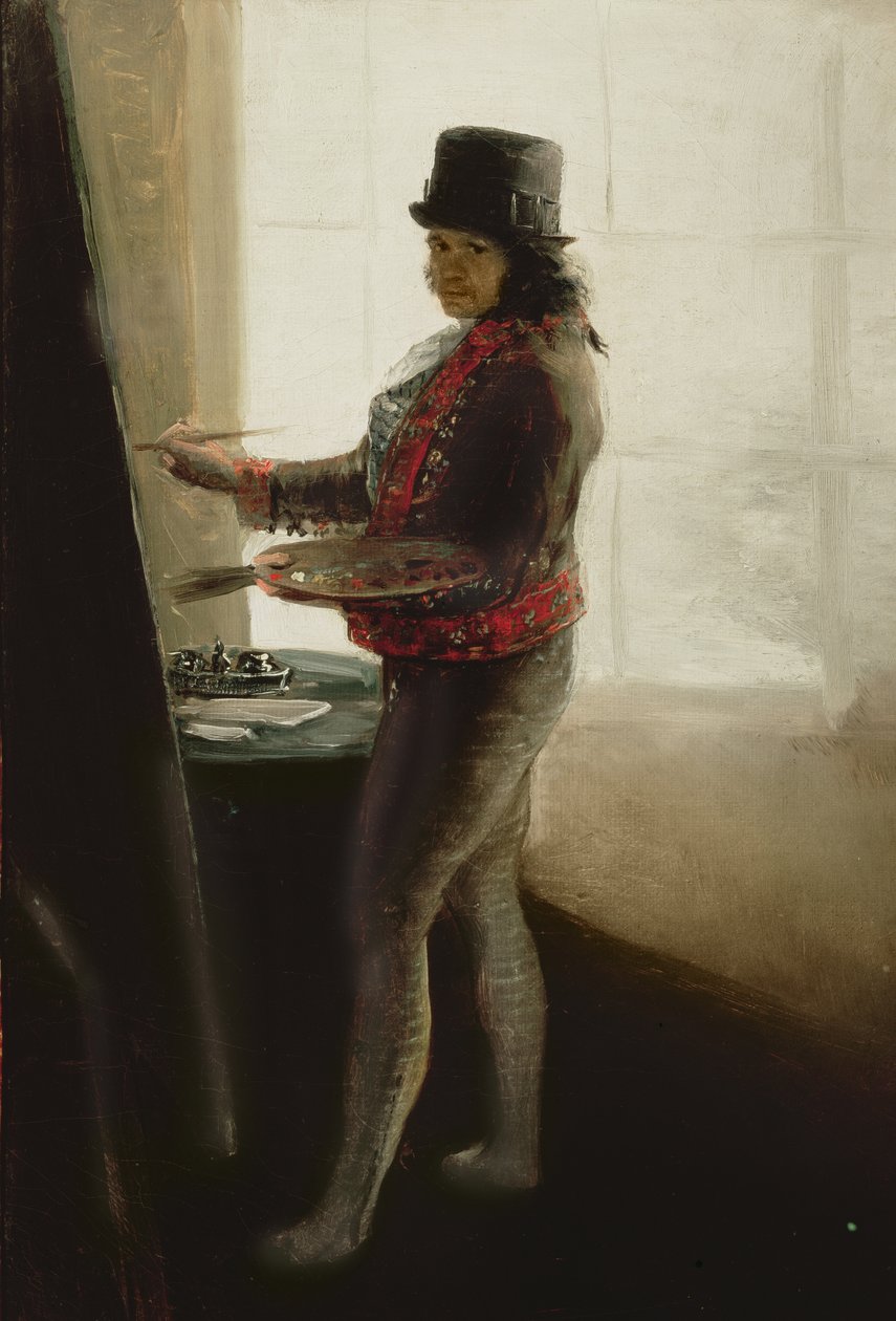 Auto-retrato no estúdio, c.1790 de Francisco de Goya
