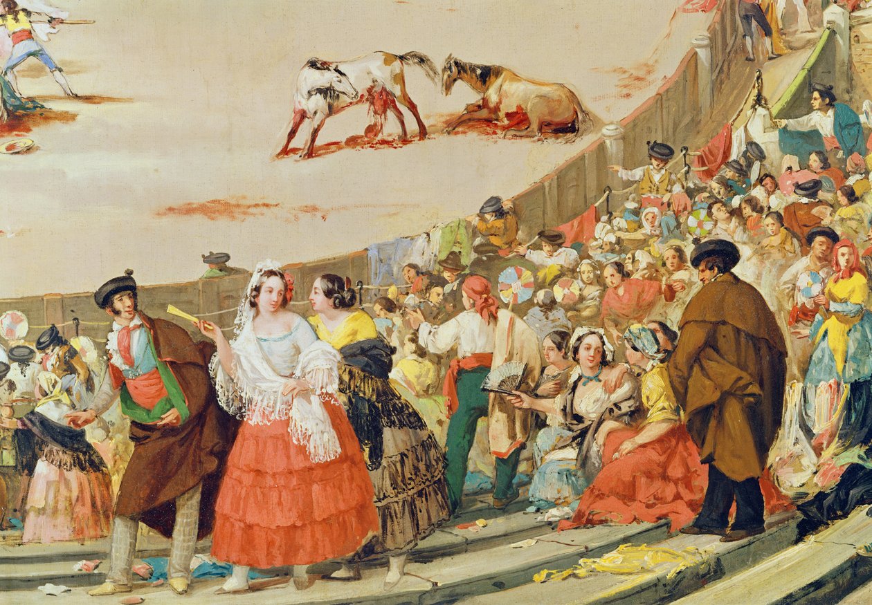 A tourada (detalhe do primeiro plano) de Francisco de Goya