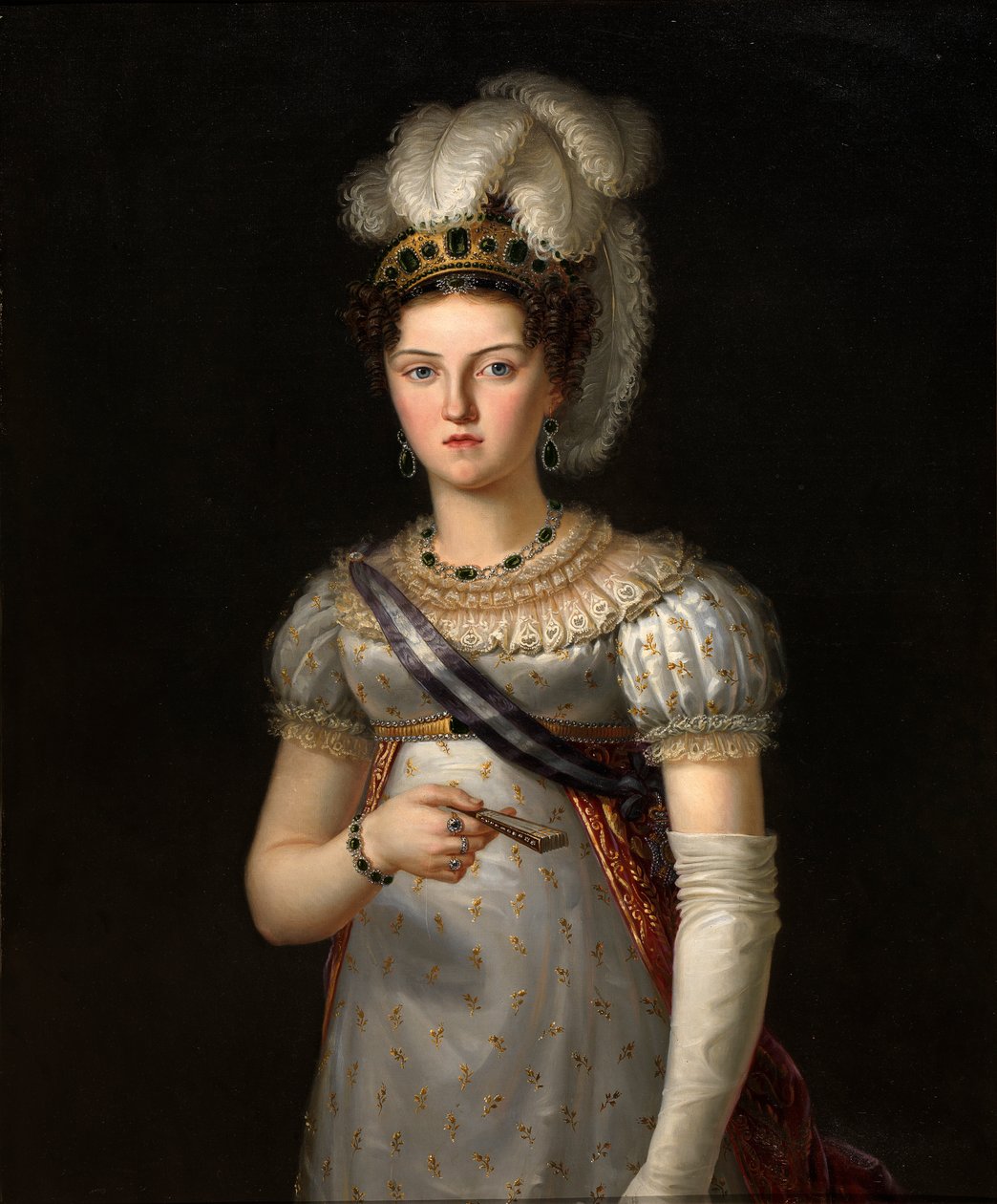 María Josefa Amalia de Saxony, terceira esposa de Fernando VII de Francisco Lacoma y Fontanet