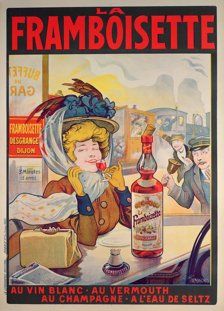 Cartaz publicitário &39;La Framboisette&39; de Francisco Tamagno