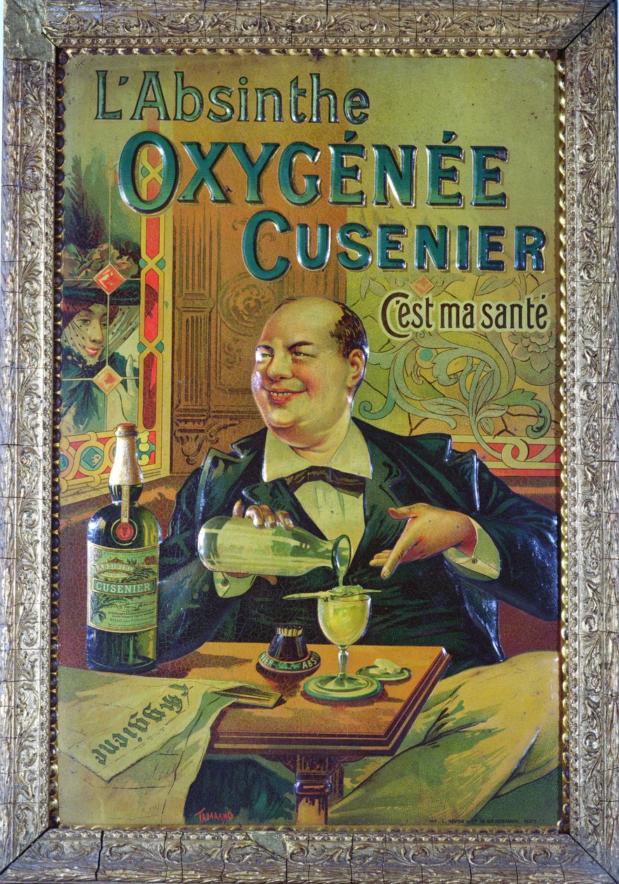 Poster publicidade &39;Oxygenee Cusenier Absinthe&39; de Francisco Tamagno
