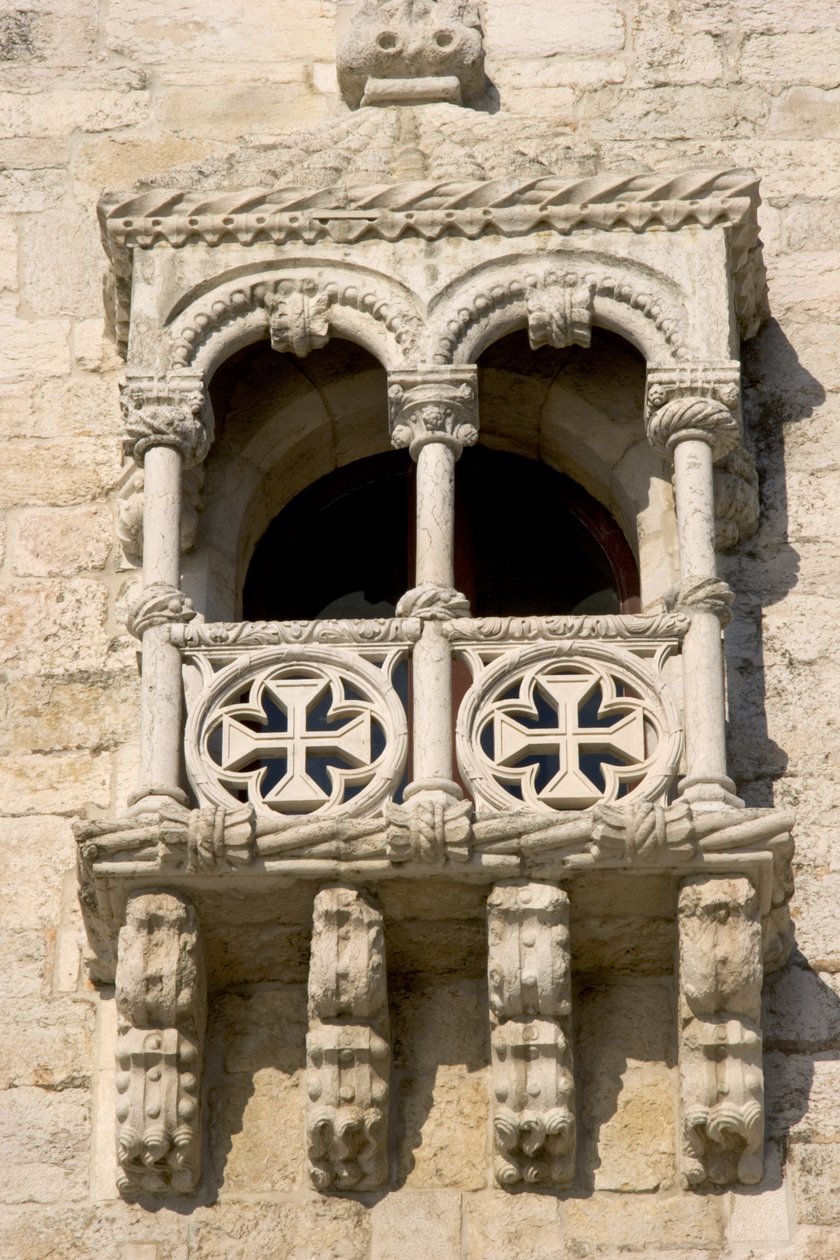 Uma sacada na Torre de Belém, construída c.1514 (ver também 237479, 237480 e 237483) de Francisco de Arruda