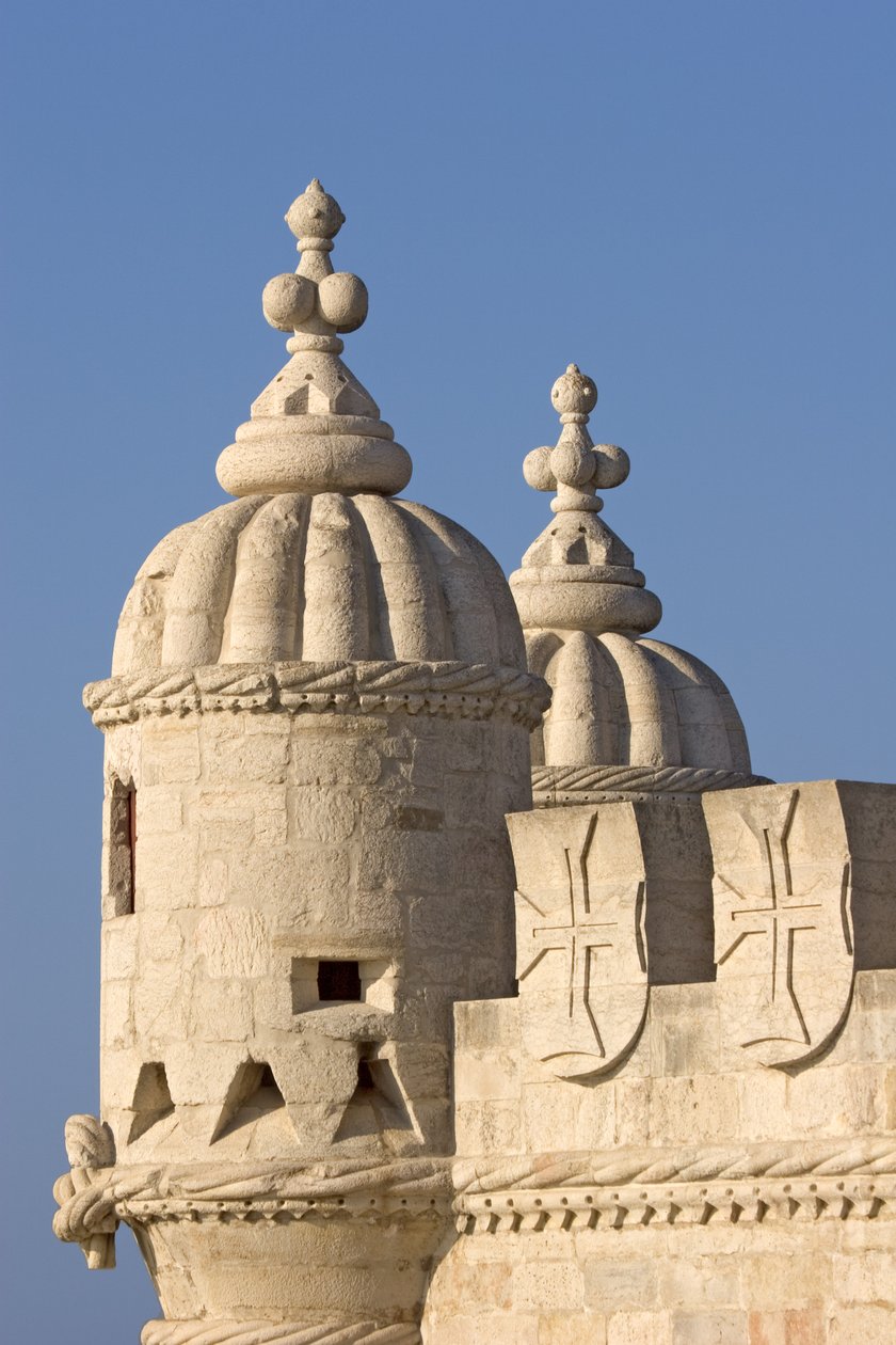 A Torre de Belém, construído c.1514 detalhe da foto de 237479 de Francisco de Arruda
