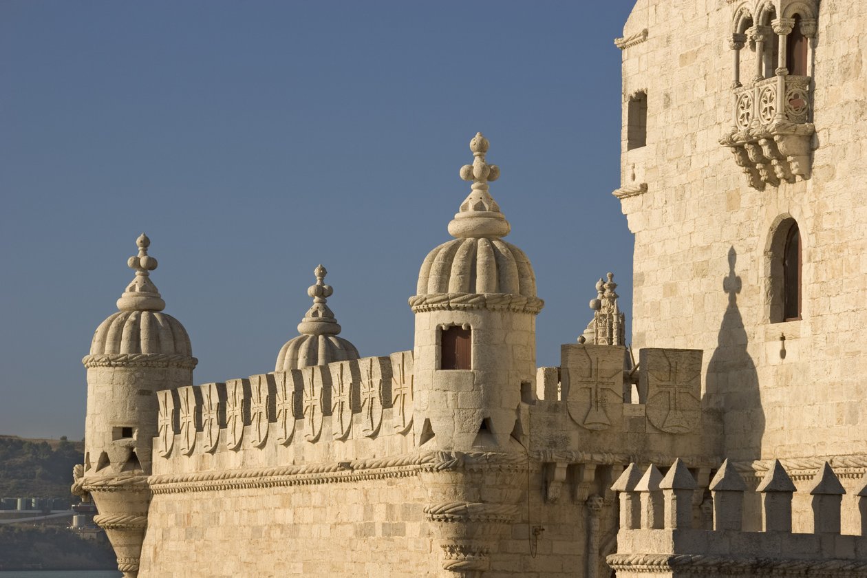 A Torre de Belém, construído c.1514 detalhe da foto de 237479 de Francisco de Arruda