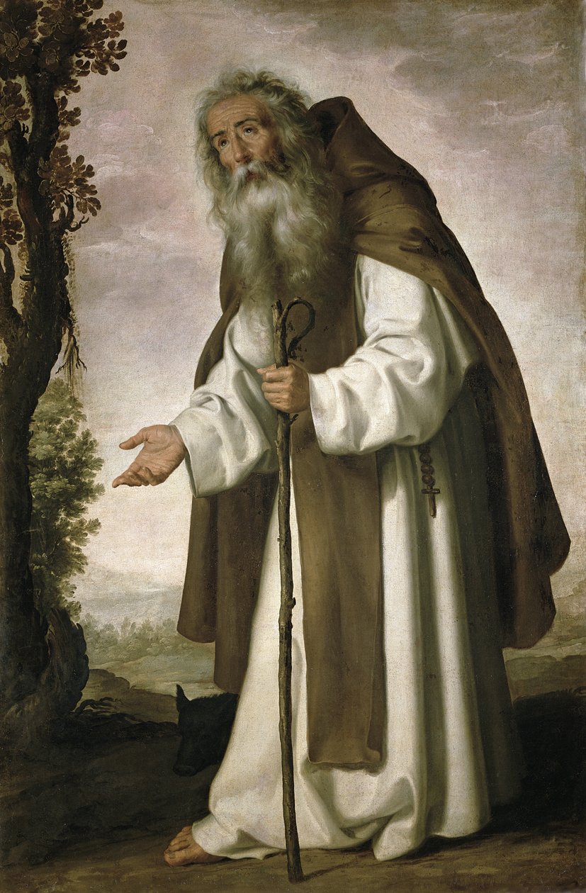 Santo Antônio Desalentado, 1640 de Francisco de Zurbaran
