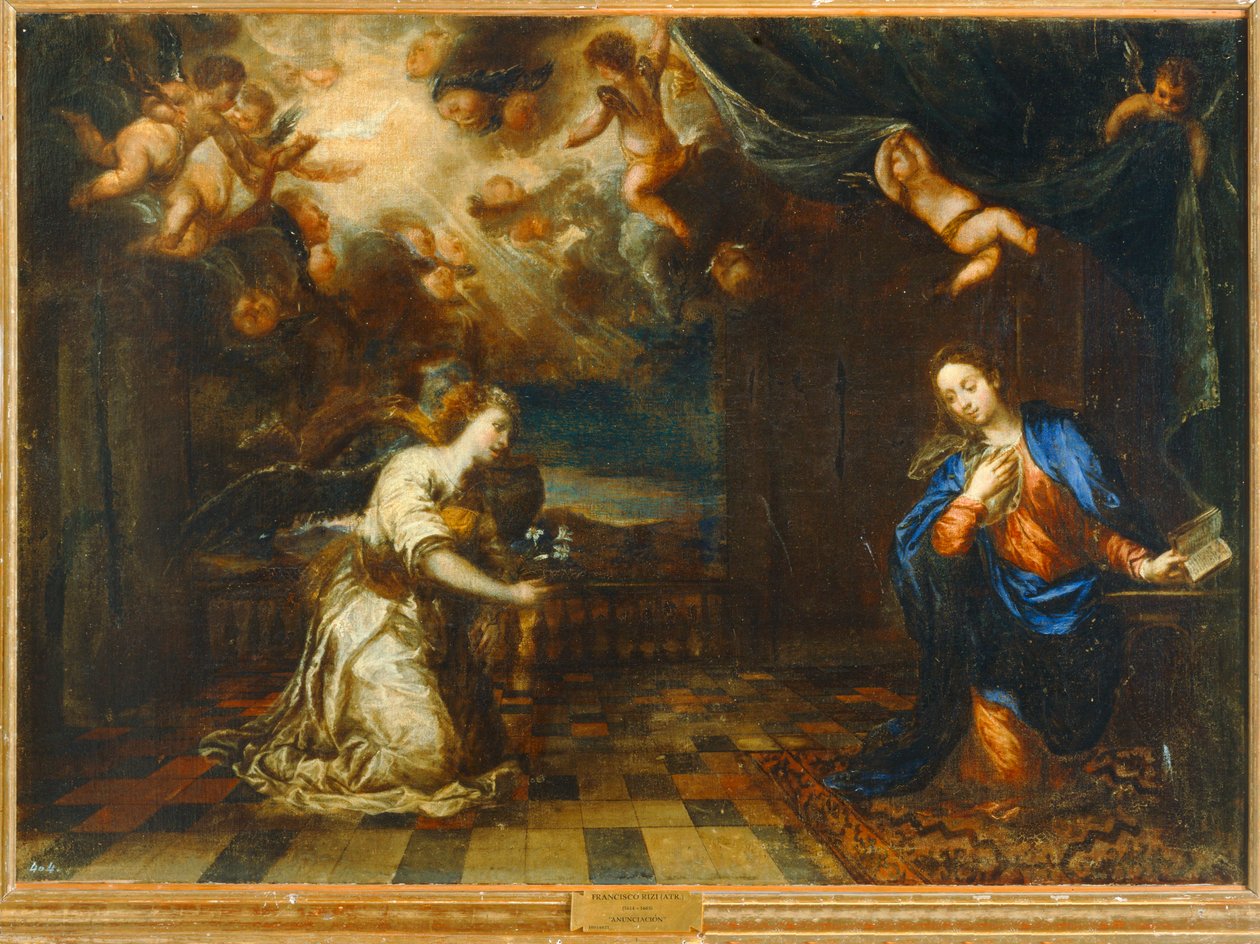 Anunciação (pintura) de Francisco (1608 1685) Rizi