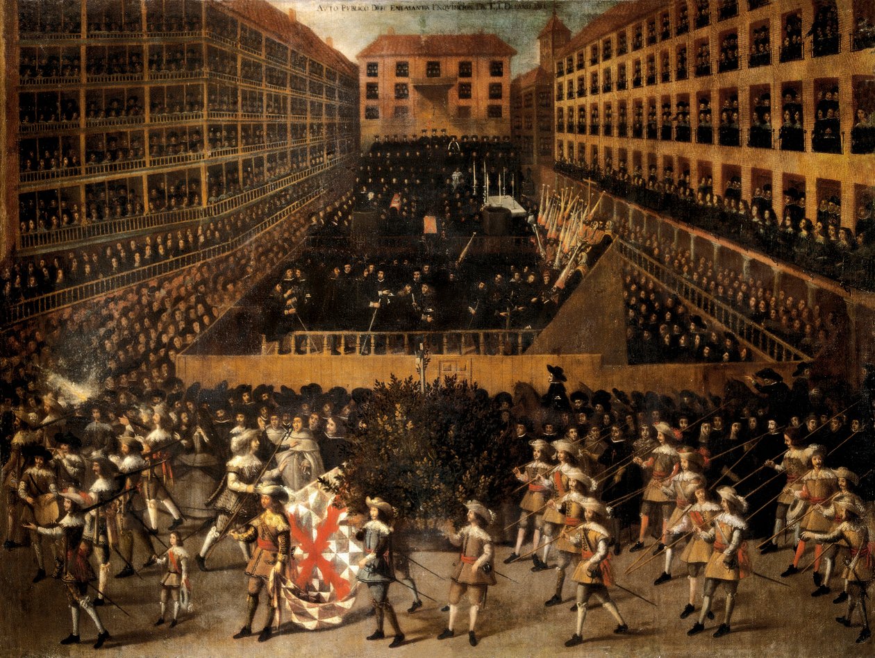 Processo de Inquisição, Autodafe. Pintura por Francisco Rizi de Francisco Rizi